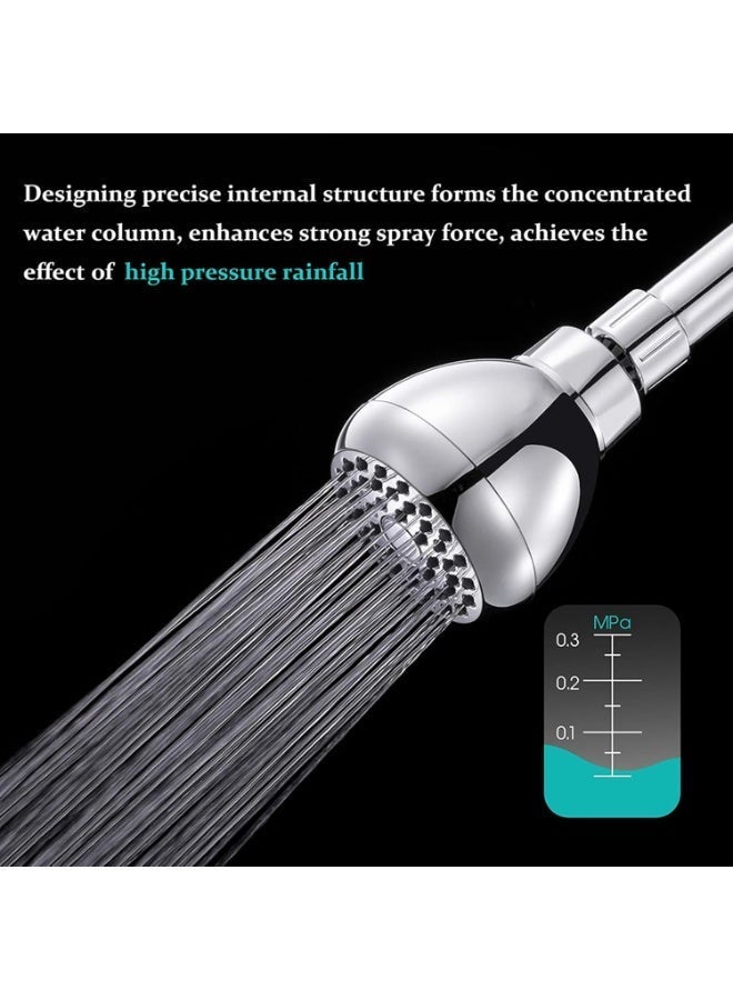High Pressure Shower Heads, 2-Pack 3-Inch with 360° Rotation, Chrome - Image 4