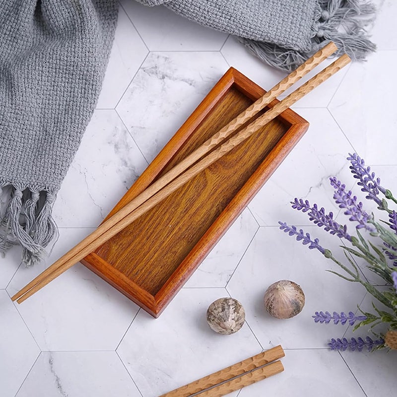 Lurrose Wooden Long Cooking Chopsticks 42cm, 2 Pairs Extended Hot Pot and Frying Noodle Sticks for Home and Restaurant Use - Image 4