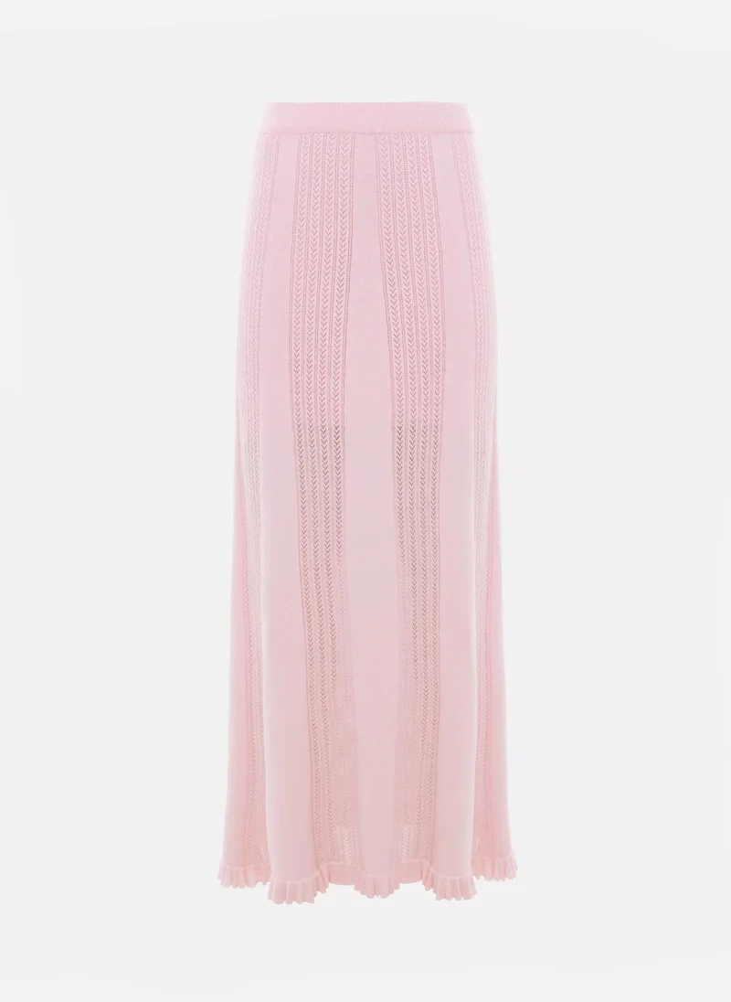 Lichi Openwork jersey maxi skirt