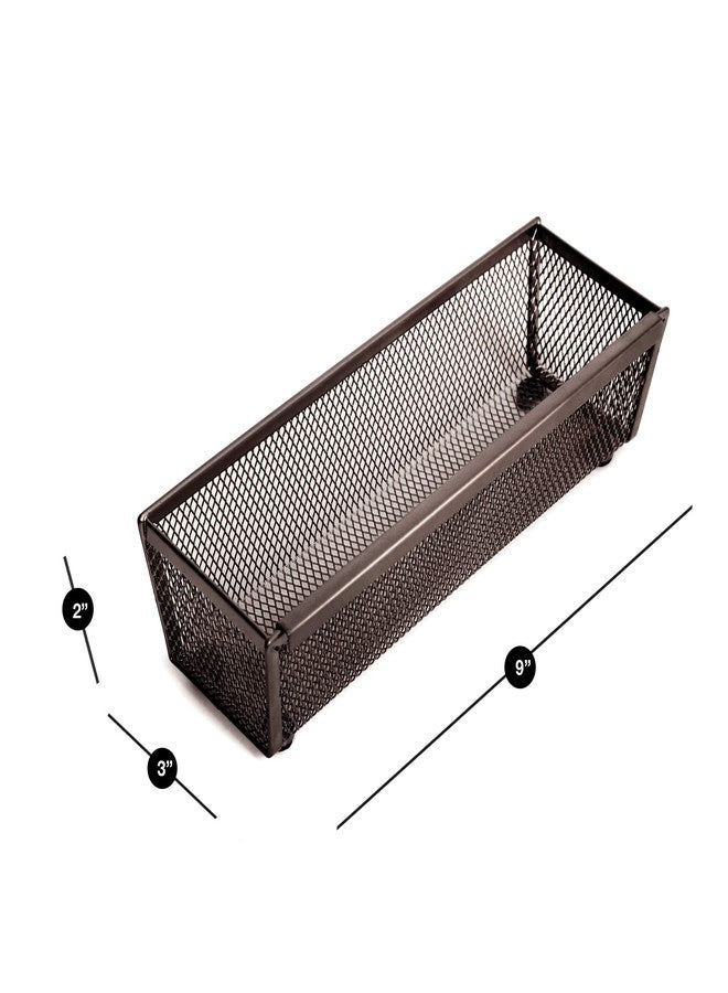 Smart Design Drawer Organizer - Steel Metal Mesh - Set of 6 (9 x 3 Inch, 6-Pack, Bronze) - Image 3