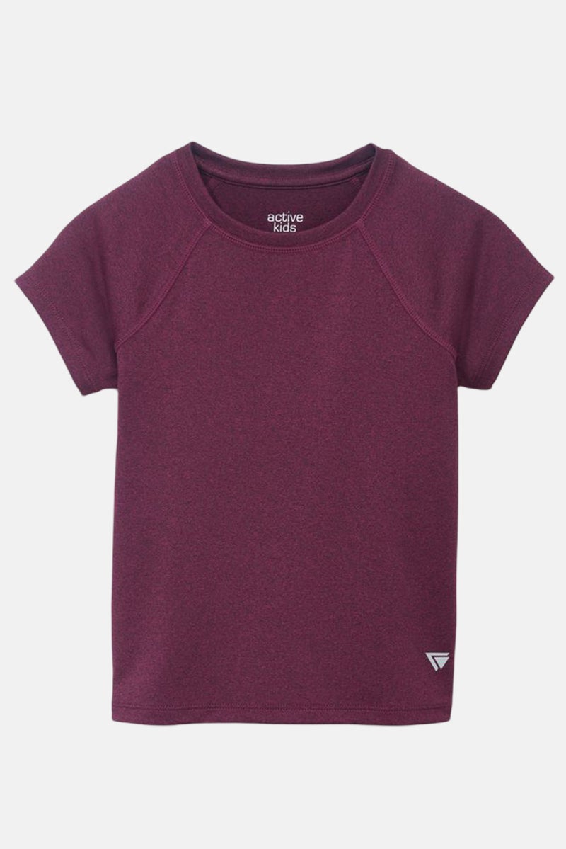 Tchibo Kids Girl 2 Pieces Plain Outdoor T-Shirt, Blue/Magenta - Image 3