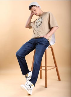 HIGHLANDER Mid-Rise Straight Fit Stretchy Faded Jeans by Styli  - Image 2