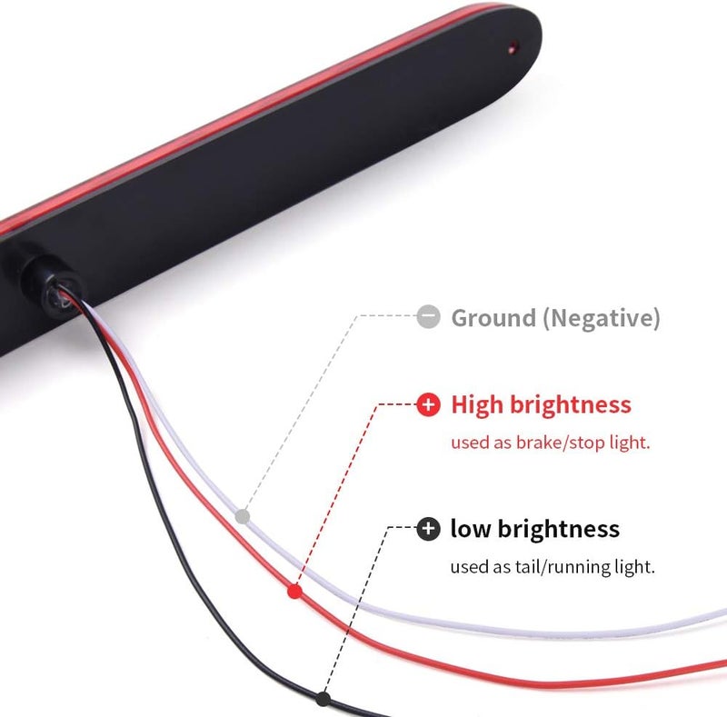 MICTUNING 2PCS 16 inches 11 LED Red Trailer Light Bar - Waterproof Sealed Park Turn Signal Light Tail Brake Stop Bar Truck Trailer Marker ID Bar - Image 5