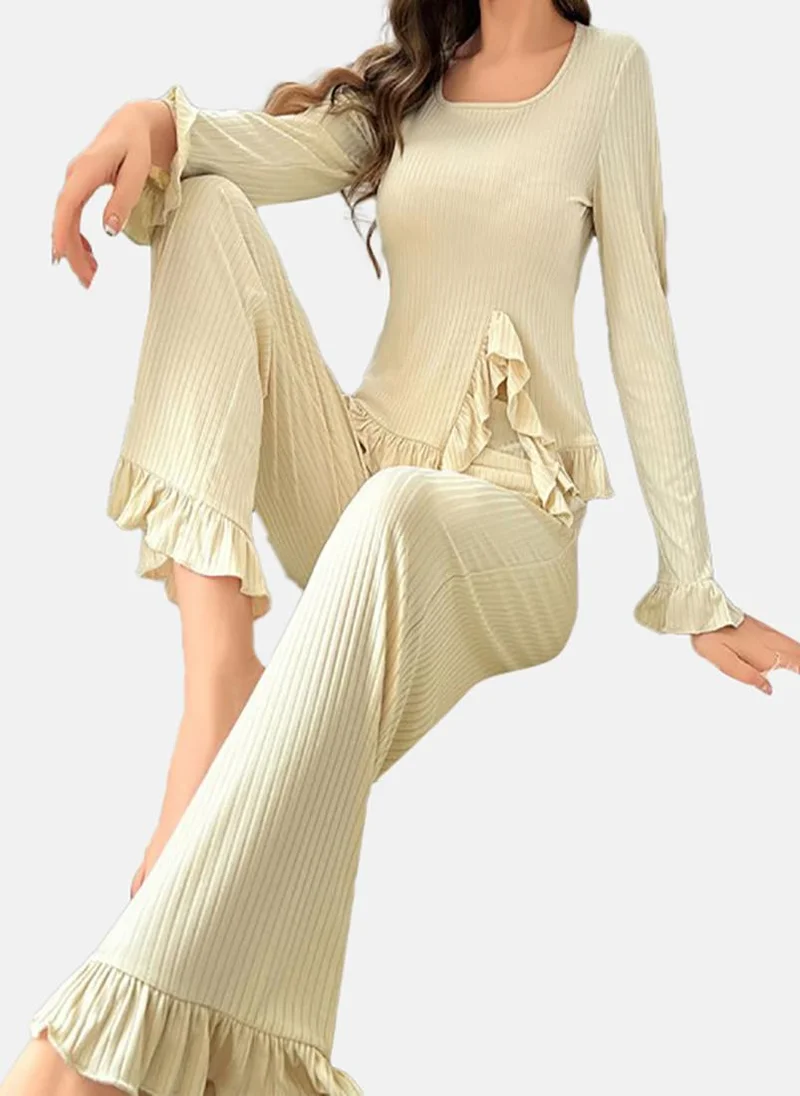 يونيكي Cream Solid Pyjamas & Top