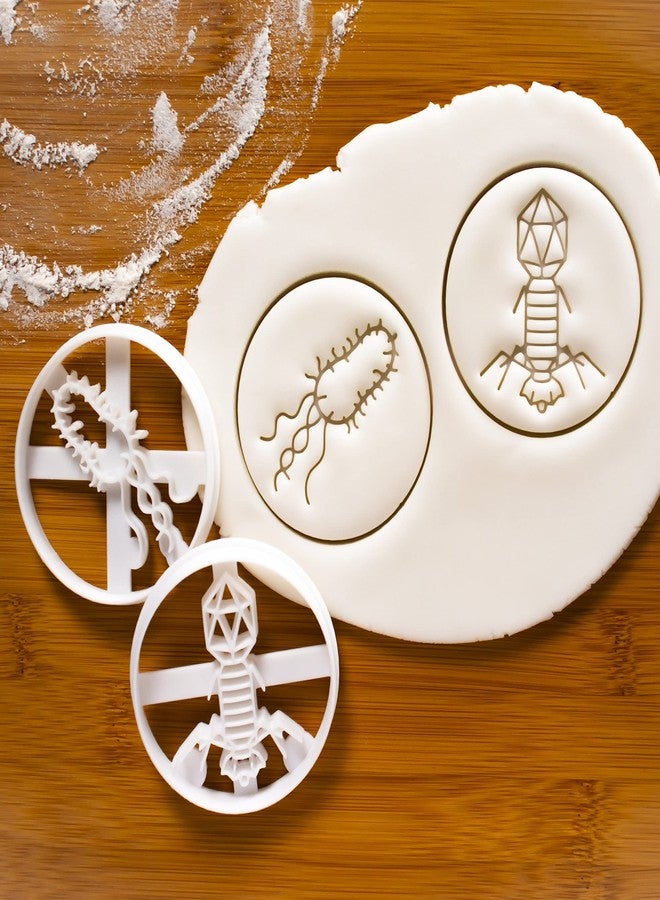 Bakerlogy Set of 2 Virus and Bacteria cookie cutters (Design: Virus and Bacteria), 2 pieces - Bakerlogy - Image 2