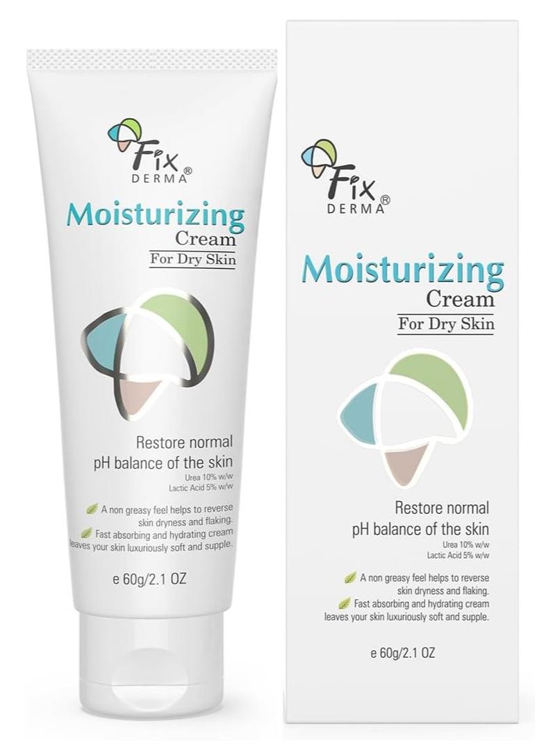 FIXDERMA Moisturizing cream, Daily Moisturizer for Dry & chapped skin, Provides Hydration and Moisturization, Non-Comedogenic & Non-Greasy formulation, 60g - Image 1