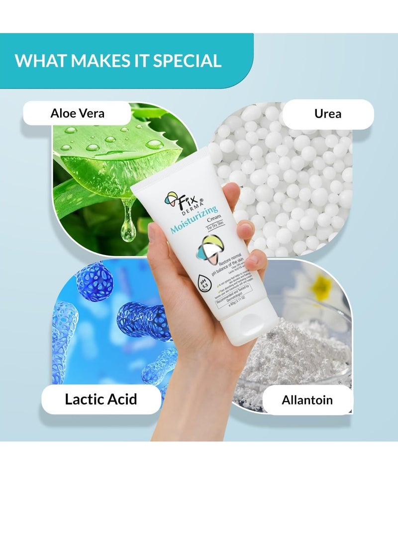 Moisturizing cream, Daily Moisturizer for Dry & chapped skin, Provides Hydration and Moisturization, Non-Comedogenic & Non-Greasy formulation, 60g