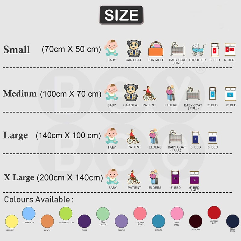 A CUBE LUXURY SOLUTIONS Waterproof Baby Bed Protector Dry Sheet for Newborn Babies Baby Water Resistant Medium Size Dry Sheet Size 70x100CM Purple - Image 5