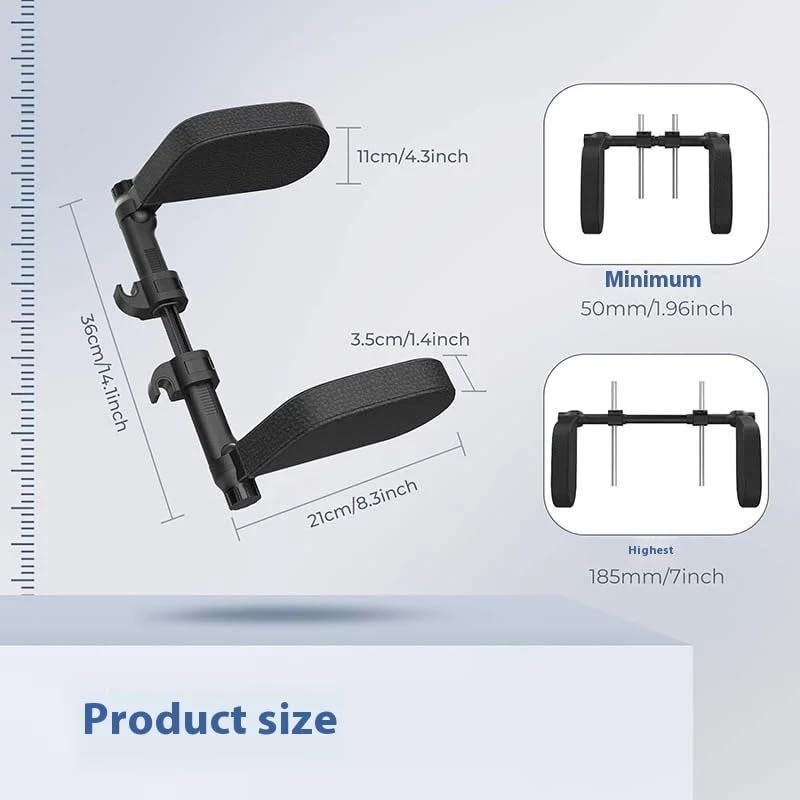 YOURKARTS.COM Headrest Cushion | Car Seat Headrest Support Pillow for Kids | Adjustable Travel Sleeping Head Support | Side Neck Protector for Children & Adults | Universal Fit for Most Car Seats - Image 4