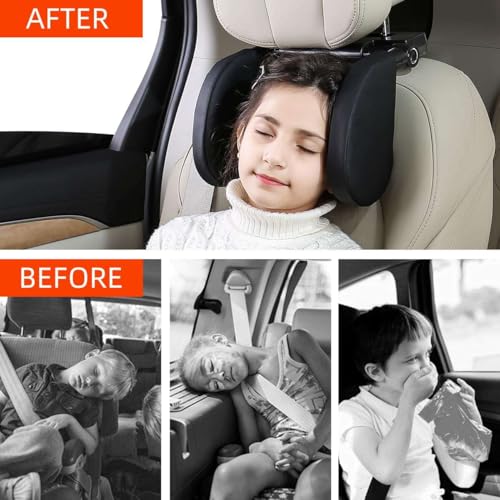 YOURKARTS.COM Headrest Cushion | Car Seat Headrest Support Pillow for Kids | Adjustable Travel Sleeping Head Support | Side Neck Protector for Children & Adults | Universal Fit for Most Car Seats - Image 2
