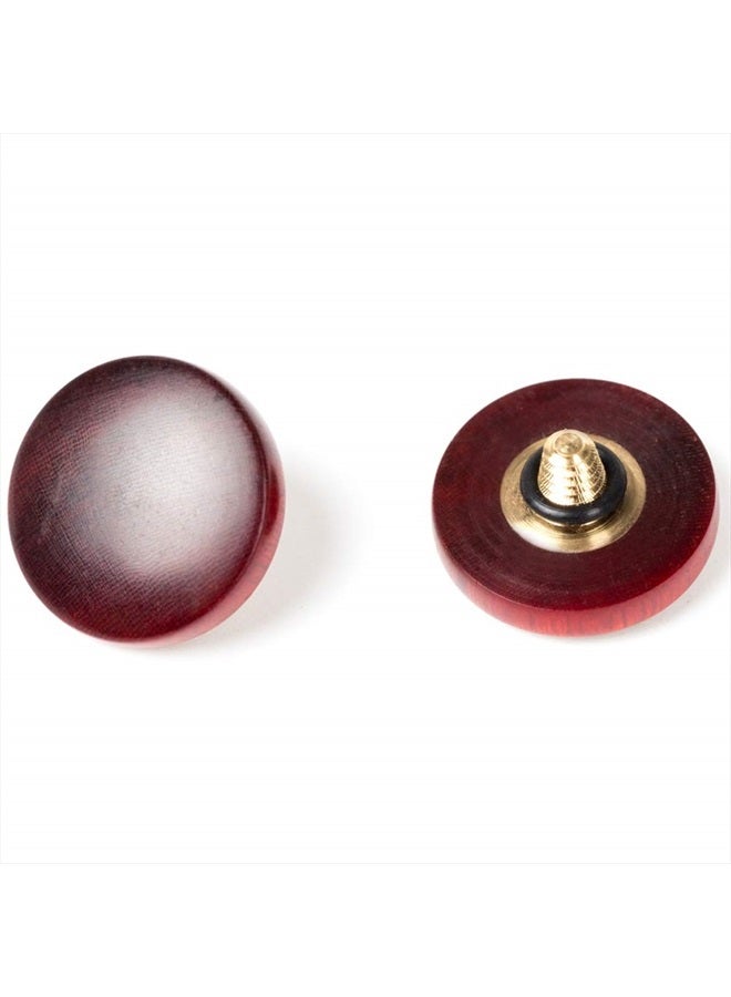 VKO Wood Soft Shutter Release Button Compatible with Fujifilm X-T30 X-T3 X100F X-T20 X-E3 X-PRO2 X30 X100T X100S X-T4 Pen-F M7 M8 M9 M10 Camera 12mm Convex Surface Red 1 PCS (Wood Grain Random) - Image 1