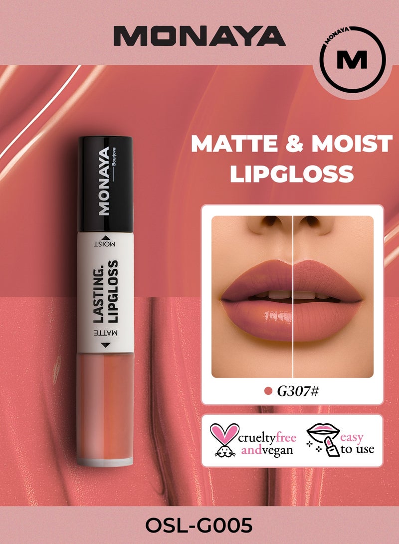 Monaya G005 Matte & Moist Lasting Lip Gloss -Long-Lasting, Moisturizing, Non-Drying Matte Finish, 2x3ml - Image 1