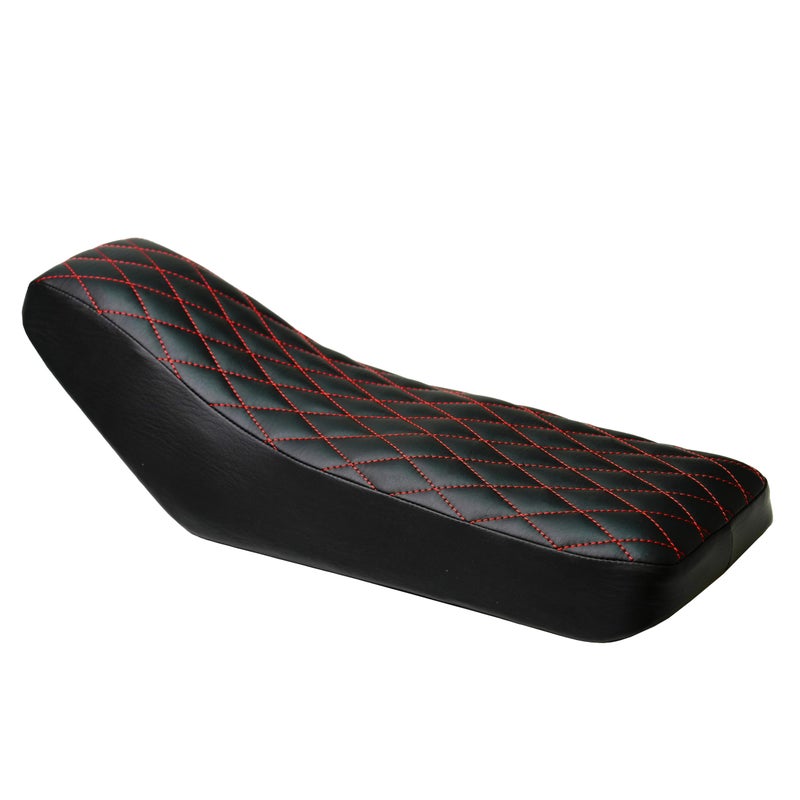 JMCHstore Diamond Stitch Retro Mini Bike Seat with Red Thread for Motovox MBX10, for Mototec 105cc Mini Bike - Image 3