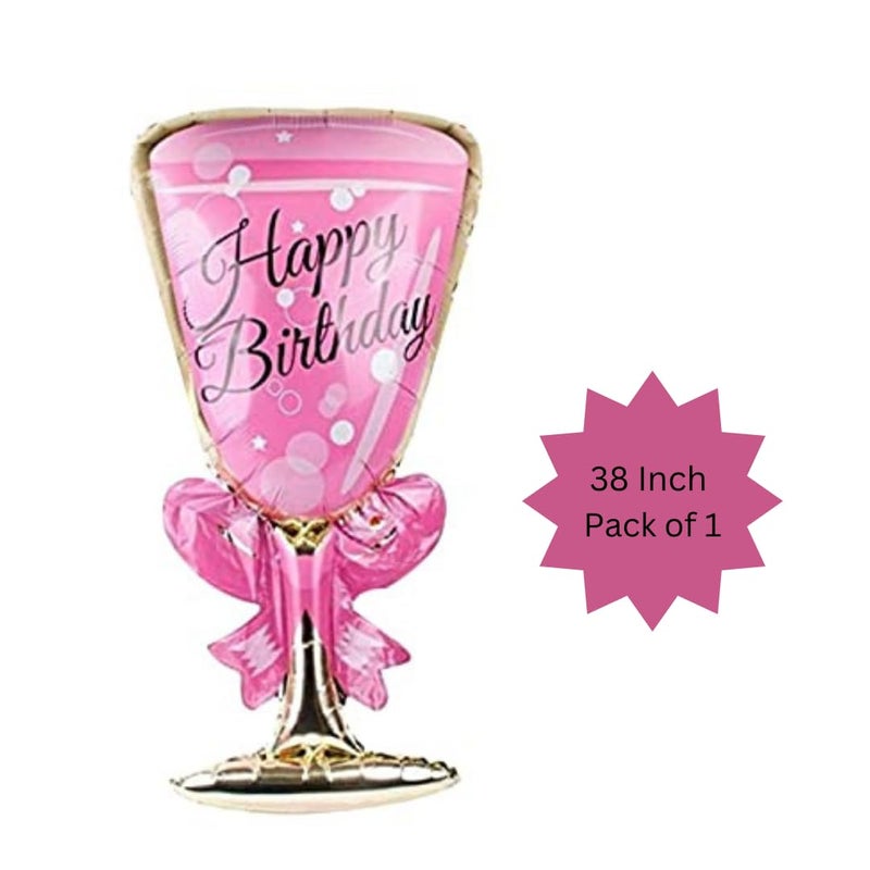 WP WANNA PARTY Wanna Party 38" Pink Champagne Bottle Mylar Foil Balloons for Birthday, Engagement, Bachelorette Party,Bridal Shower, Wedding Celebration and Anniversary Decorations - Image 2