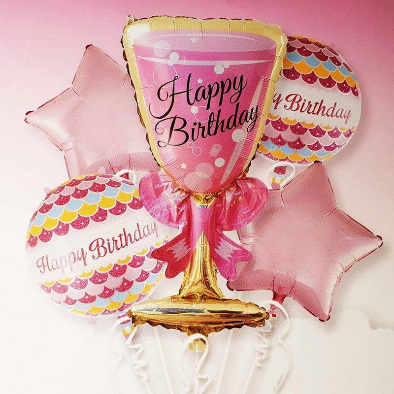 WP WANNA PARTY Wanna Party 38" Pink Champagne Bottle Mylar Foil Balloons for Birthday, Engagement, Bachelorette Party,Bridal Shower, Wedding Celebration and Anniversary Decorations - Image 3