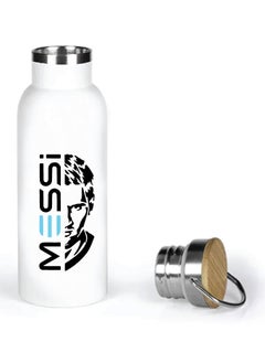 PRINTSHOP4ME Football Super Hero Messi Water Flask Bottle - Gift for Sports Fans and Athletes - Stainless Steel Bamboo Cap Flask Bottle 600ml - Ideal for Sports Enthusiasts  - Image 5
