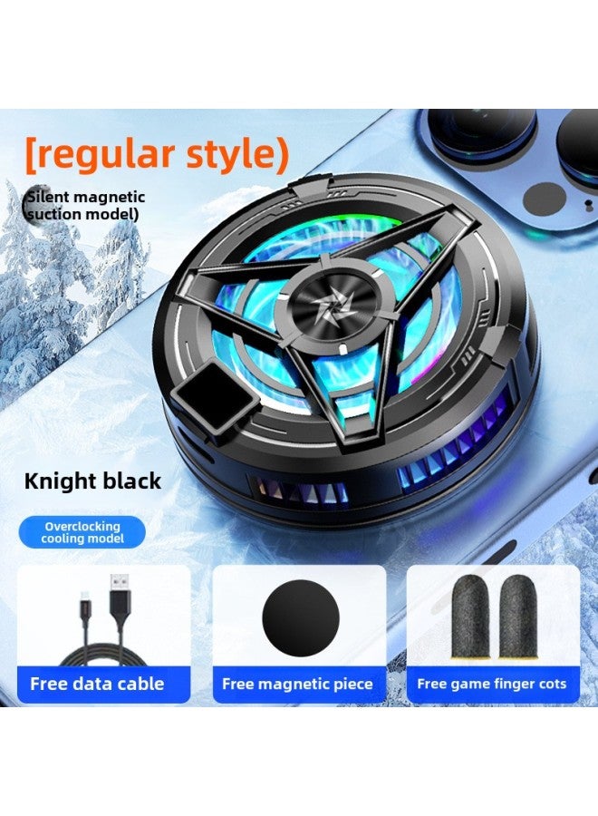 SL16 Semiconductor Mobile Phone Radiator Icing Refrigeration Back Clip Mobile Phone Cooling Artifact Game E-sports Live Universal-Color:Sl-17 Regular Model [without Digital Display] Black  - Image 1