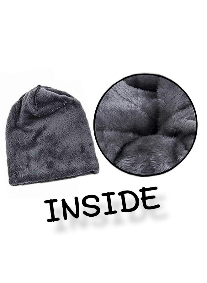 قبعة ازياء للشتاء للرجال و النساء لون رمادي - Image 3