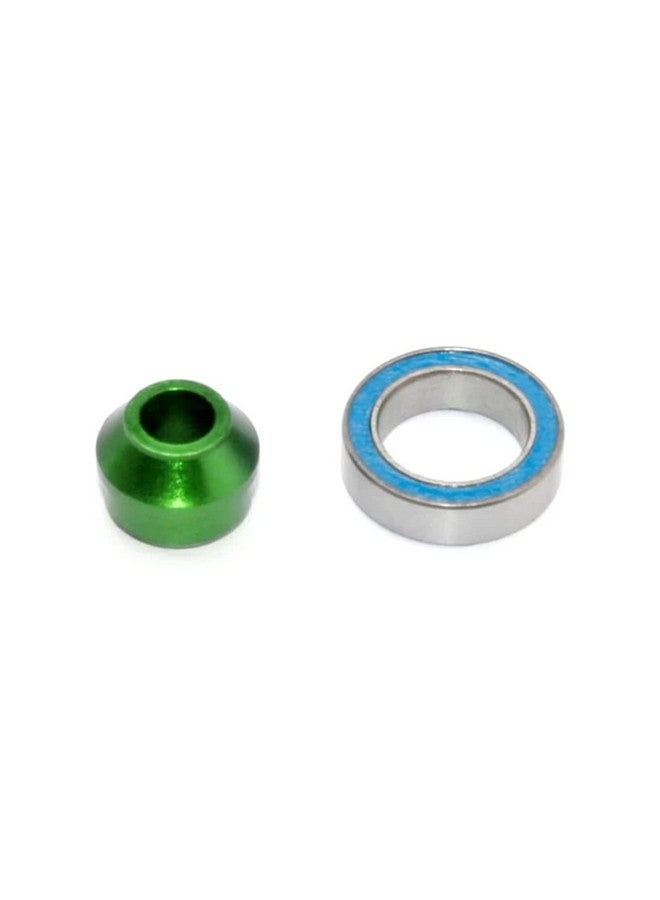 TRAXXAS Bearing Adapter 6061T6 Aluminum (Greenanodized) (1)/ 10X15X4Mm Ball Bearing (Black Rubber Sealed) (1) (For Slipper Shaft)  - Image 2
