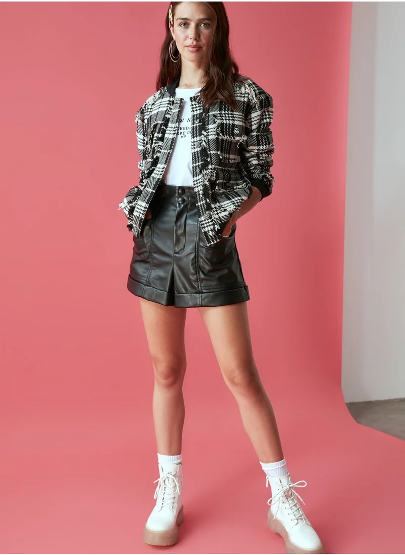 trendyol Pocket Detail Checked Jacket