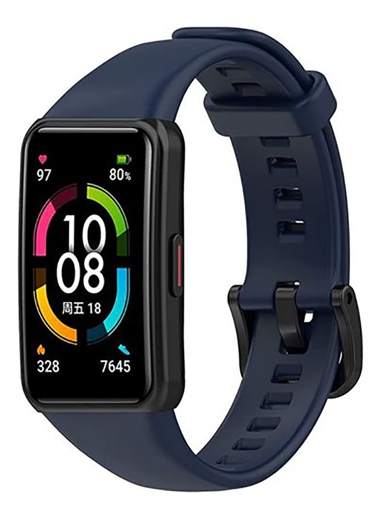 Huawei Band 6 & Honor Band 6 Sport Silcon Strap - Navy  - Image 1