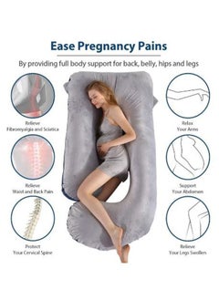 Arabest G+U-Shaped Pregnancy Pillow Full Body Maternity Support Pillow (62"x 28")  - Image 3