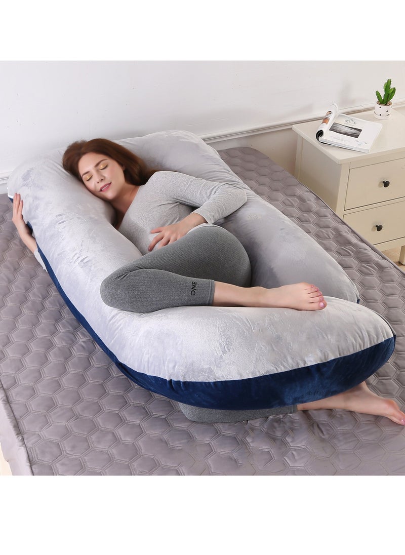Arabest G+U-Shaped Pregnancy Pillow Full Body Maternity Support Pillow (62"x 28")  - Image 1