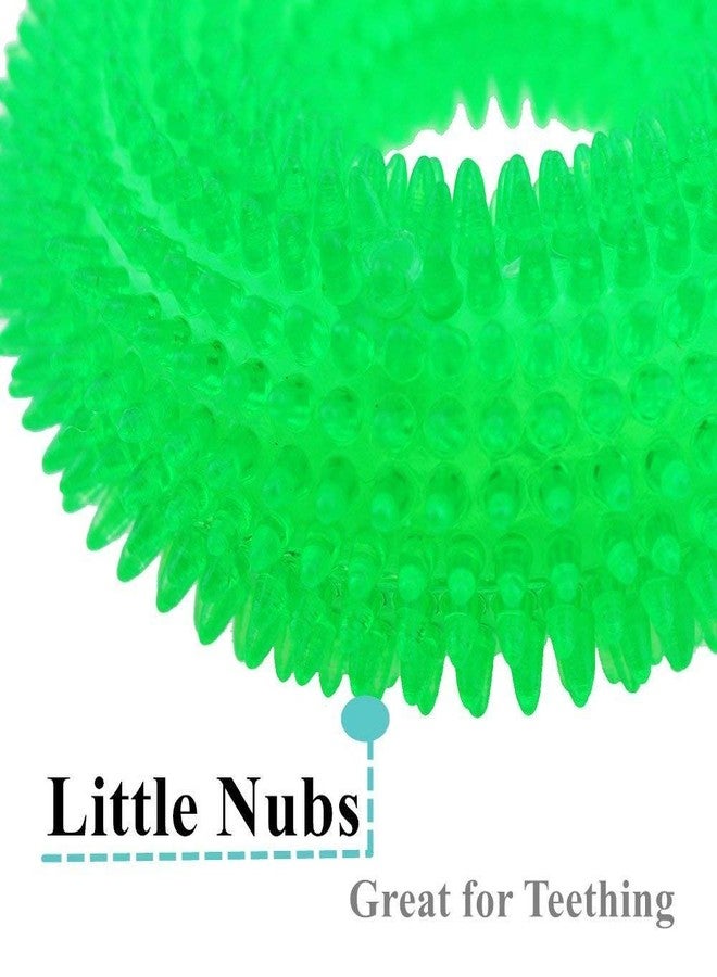 Petlicious & More Dog Squeaky Chew Toys for Aggressive Chewers Dental Teething Cleaning [Non-Toxic Soft Natural Rubber], Cute Crystal Ring Design (Green) - Image 3