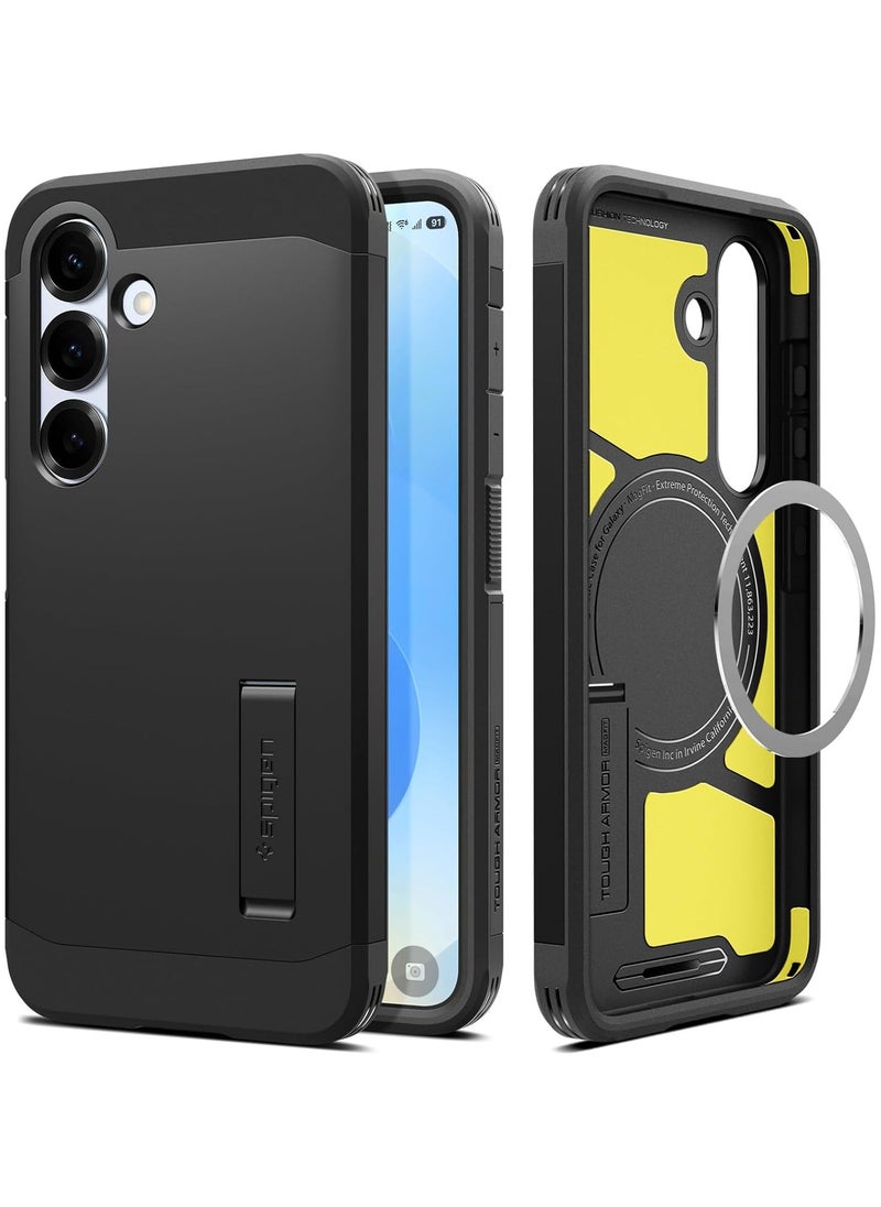 Spigen Tough Armor MagFit for Samsung Galaxy S25 Case Cover with MagSafe (2025) - Black  - Image 1