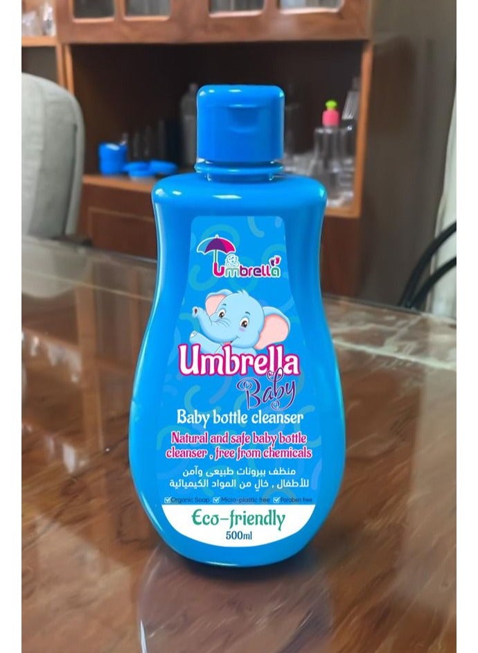 امبريلا منظف الزجاجات والحلمات 500 ملليلتر + فرشاة الزجاجات - Image 3