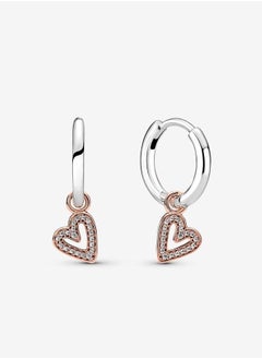 Pandora dazzling hand-painted heart-shaped earrings