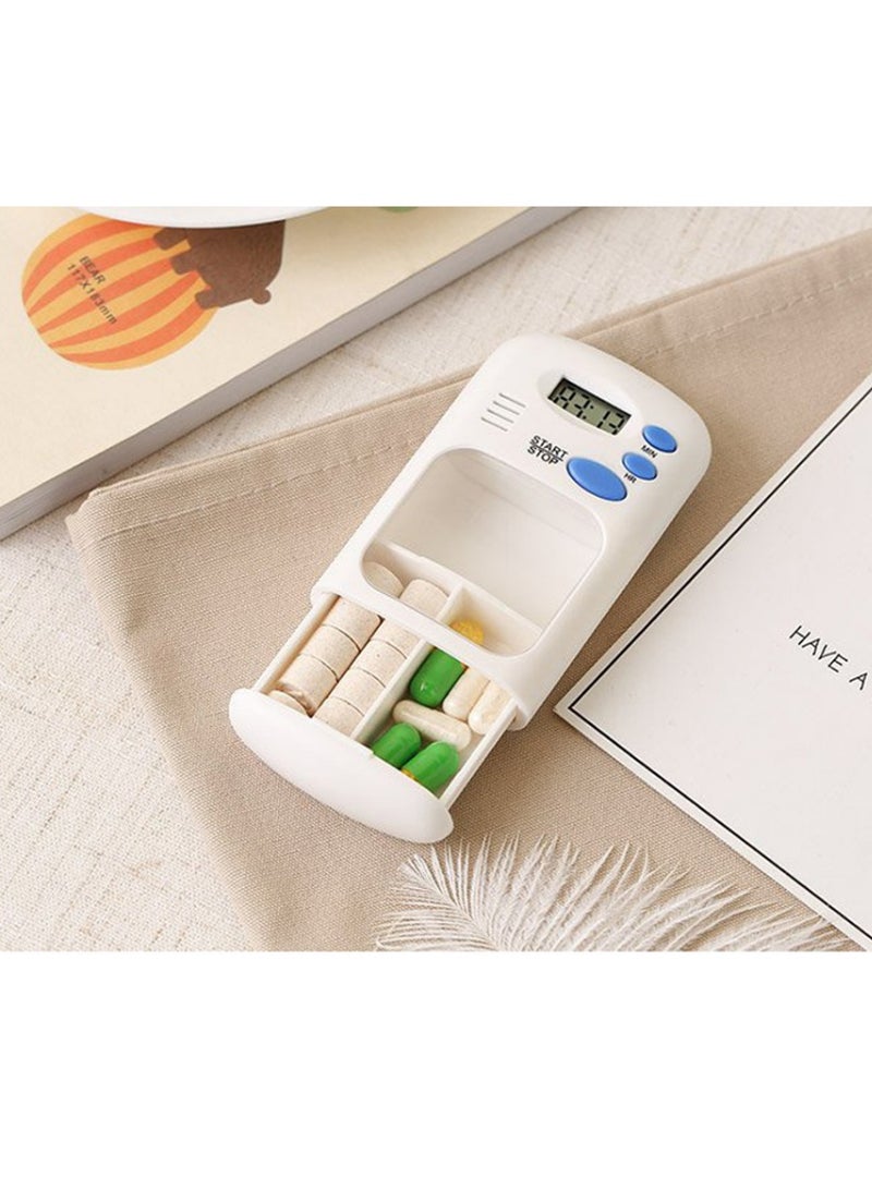 YALONG Pill Bottle Timer Cap, Digital Automatic Electric Pill Dispenser Machine with Alarm, Timed Pill Dispenser for Elderly for Vitamins, Cod Liver Oil, Supplements and Medication Privacy Protection（White） - Image 4