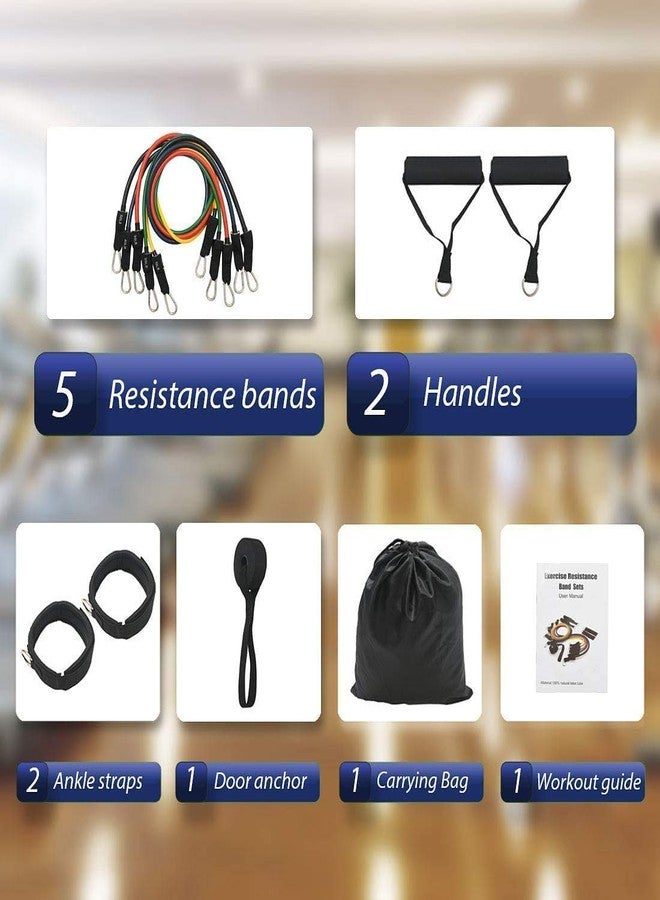 Mobhada Resistance Exercise Bands with Door Anchor, Handles, Waterproof Carry Bag, Legs Ankle Straps for Resistance Training, Physical Therapy, Home Workouts, Resistance Band. - Image 2
