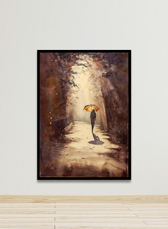 ماركتنا لوحة جدارية قماشية فنية لتزيين الحائط بتصميم عصري مع برواز أسود مجوف مقاس 120x80سم قطعة واحدة - Image 1