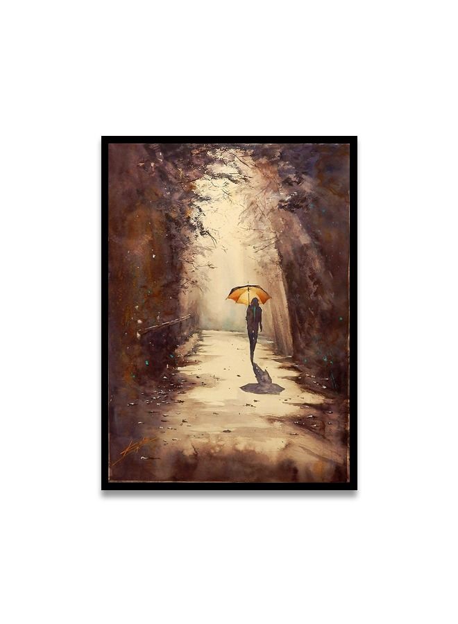 ماركتنا لوحة جدارية قماشية فنية لتزيين الحائط بتصميم عصري مع برواز أسود مجوف مقاس 120x80سم قطعة واحدة - Image 2