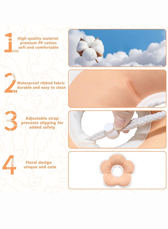 طوق مخروطي للقطط والكلاب، طوق مخروطي قابل للتعديل للقطط لمنع اللعق بعد الجراحة، أطواق إليزابيثية للحيوانات الأليفة، طوق مخروطي لحماية الرقبة أثناء التعافي، للكلاب والقطط والجراء والأرانب لحماية الجروح بعد الجراحة (وردي) - Image 3