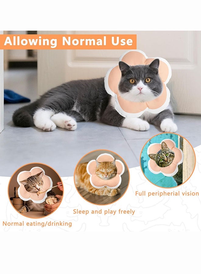 طوق مخروطي للقطط والكلاب، طوق مخروطي قابل للتعديل للقطط لمنع اللعق بعد الجراحة، أطواق إليزابيثية للحيوانات الأليفة، طوق مخروطي لحماية الرقبة أثناء التعافي، للكلاب والقطط والجراء والأرانب لحماية الجروح بعد الجراحة (وردي) - Image 4