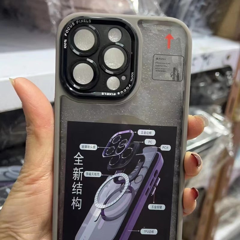Suitable for Apple 16ProMax Magnetic Recharging Mobile Phone Case Full Coverage Drop-resistant iPhone15 with Lens Film 14 Protective Case - Image 2