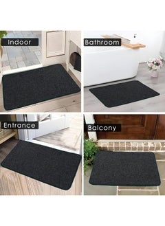Kuber Industries Kuber Industries Pack of 2 Anti-Skid Door Mats For Home | Soft, Washable Microfibre & Water Soaking Floor/Bathroom Mat - Maroon & Grey  - Image 4