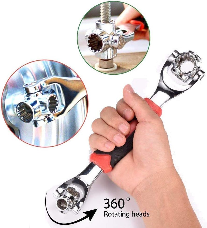 URM Enterprises Universal 48 in 1 Fixed Square Hex Torx Socket Wrench Multifunction Wrench Tool with 360 Degree Rotating Head Spanner Tool - Image 5