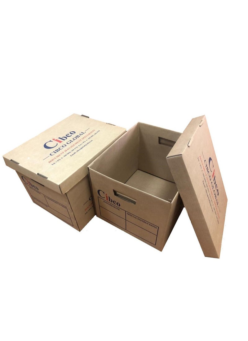 Cibco Pack Of 5 A4 Boxes With Lid For Multi Purpose Storage Convenient To Store Files Documents Drawings Magazines Books Toys And Other Items  - Image 3
