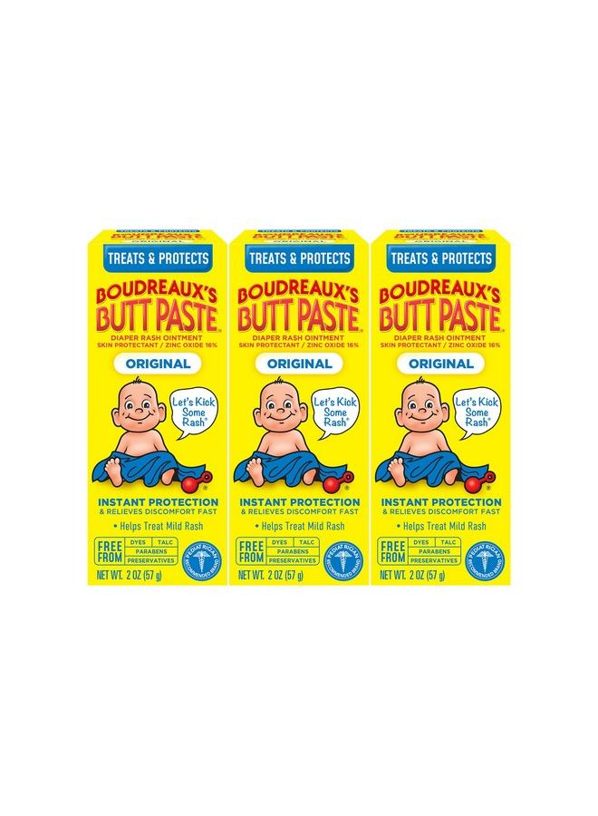 Boudreaux's Butt Paste Original Diaper Rash Cream 2 Ounce (Pack Of 3) - Image 1