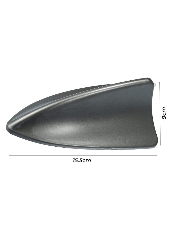 Shark Fin Roof Antenna for Car – Waterproof, Dust-Proof, Anti-Rust, Easy to Install – 15.5 cm Universal Shark Fin Roof Top Antenna for All Vehicles (Silver) - Image 4