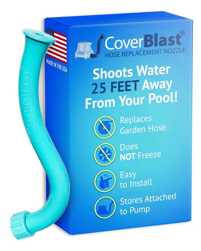 CoverBlast Pool Cover Pump Attachment USAMade Patented Pool Cover Pump Hose Alternative w 25ft Range EasyToInstall Use YearRound Replaces Traditional Hoses Light Blue - Image 2