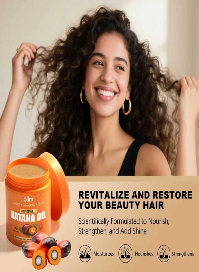 OLLM Raw Batana Oil for Hair Growth - 5oz Repair Damaged Hair Organic Formula from Honduras for Latina Women With Curly Hair Ages 25-35 - Wash Day Routine At-Home Salon Use - Image 3