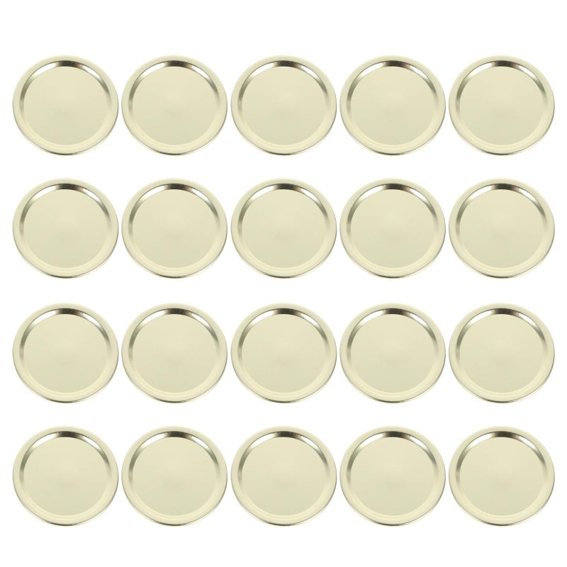 70mm Regular Mouth Metal Mason Jar Lids 20 Pack Airtight Sealing Covers For Canning Storage - Image 2