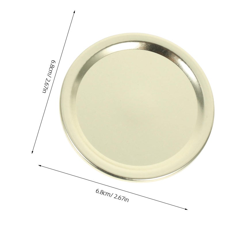 70mm Regular Mouth Metal Mason Jar Lids 20 Pack Airtight Sealing Covers For Canning Storage - Image 3