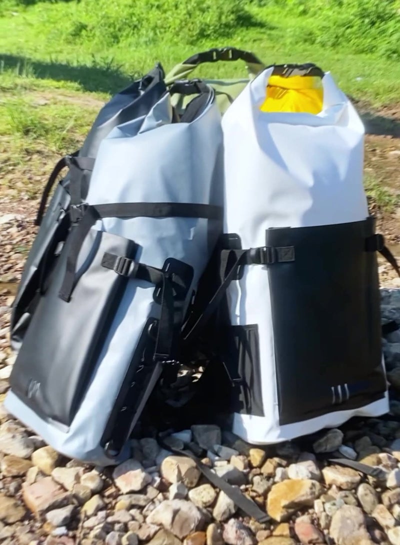 Generic 30L Large Capacity Waterproof Backpack - Outdoor PVC Backpack for River Tracing, Swimming, Drifting, Beach Surfing, Fishing  - Image 2