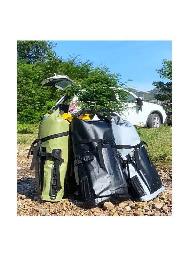 Generic 30L Large Capacity Waterproof Backpack - Outdoor PVC Backpack for River Tracing, Swimming, Drifting, Beach Surfing, Fishing  - Image 3