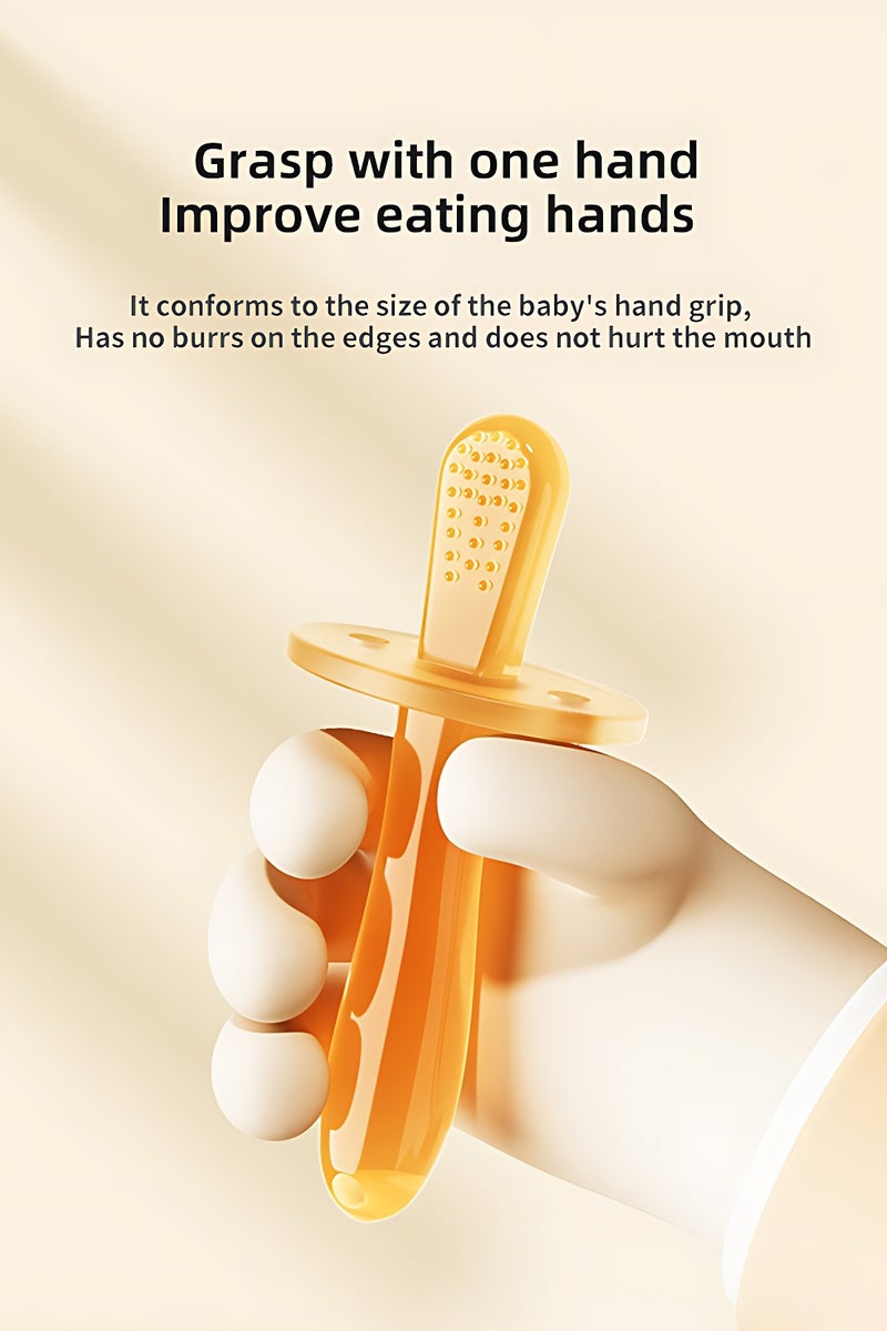 أوجا 4 حزمة من ألعاب عضاضة الأطفال مع البرتقال والفراولة وشرائط طويلة، عضاضة أطفال خالية من مادة BPA للأولاد والبنات - Image 2